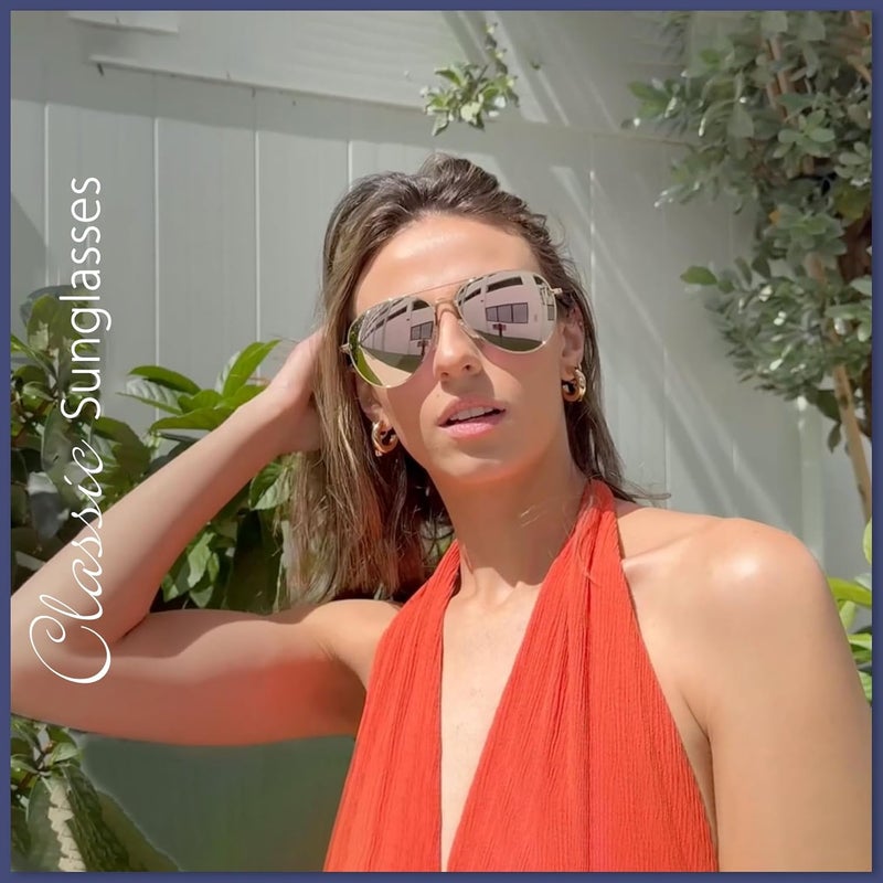 WOWSUN Classic Polarized Aviator Sunglasses for Women Men - Image 3